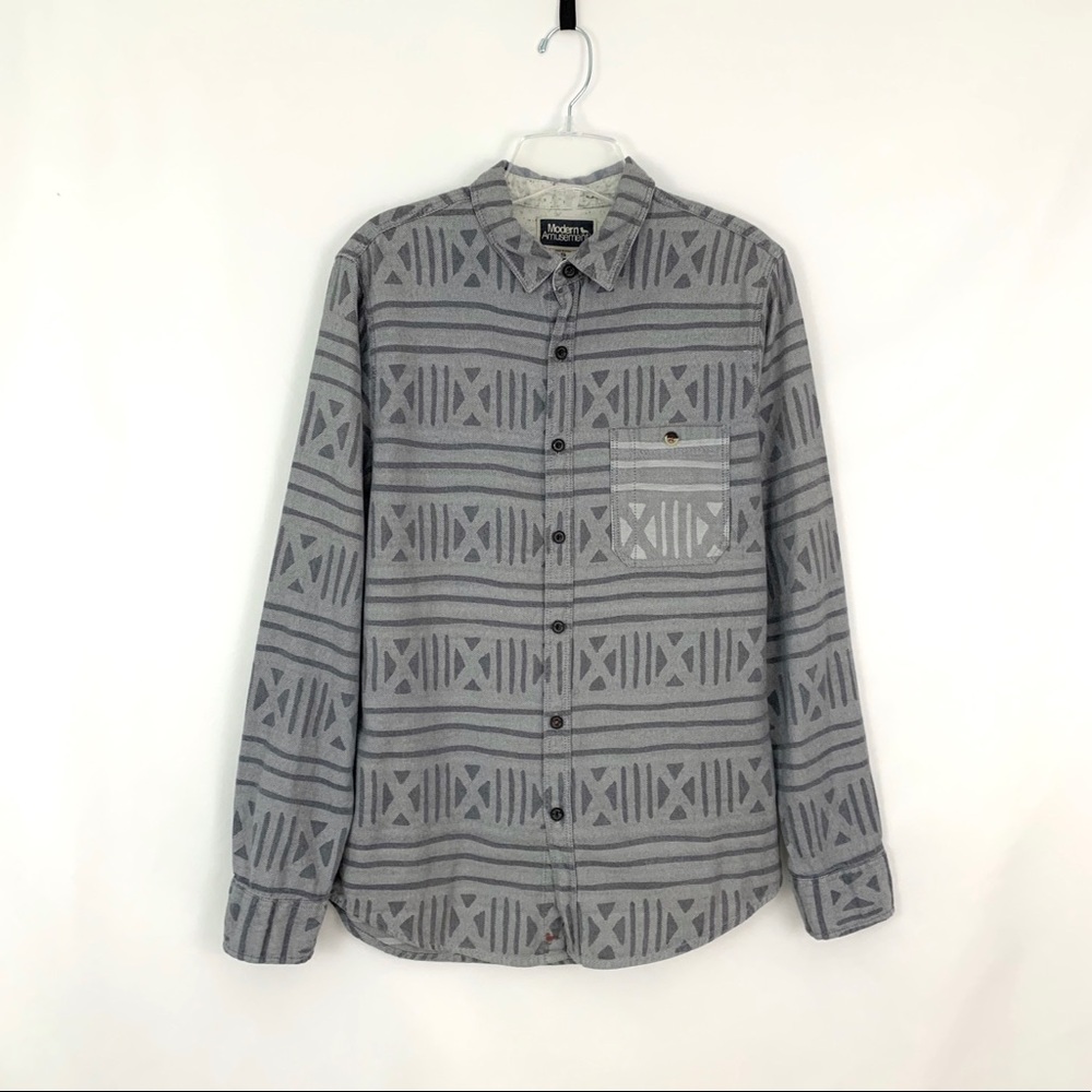 Modern Amusement Aztec Design buttoned down shirt